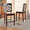 Baxton Studio Nicolette Modern Two-Tone Dark Brown and Walnut Brown Finished Wood 2-PC Counter Stool Set 176-11425-Zoro - alternate 3